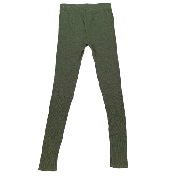 American Eagle Outfitters Military Green High Waisted Ribbed Leggings - Picture 4 of 7